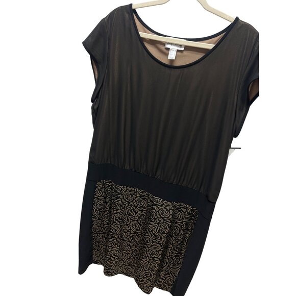 Joseph Ribkoff NWT Black with Gold Brocade Blouse Dress - Picture 1 of 9